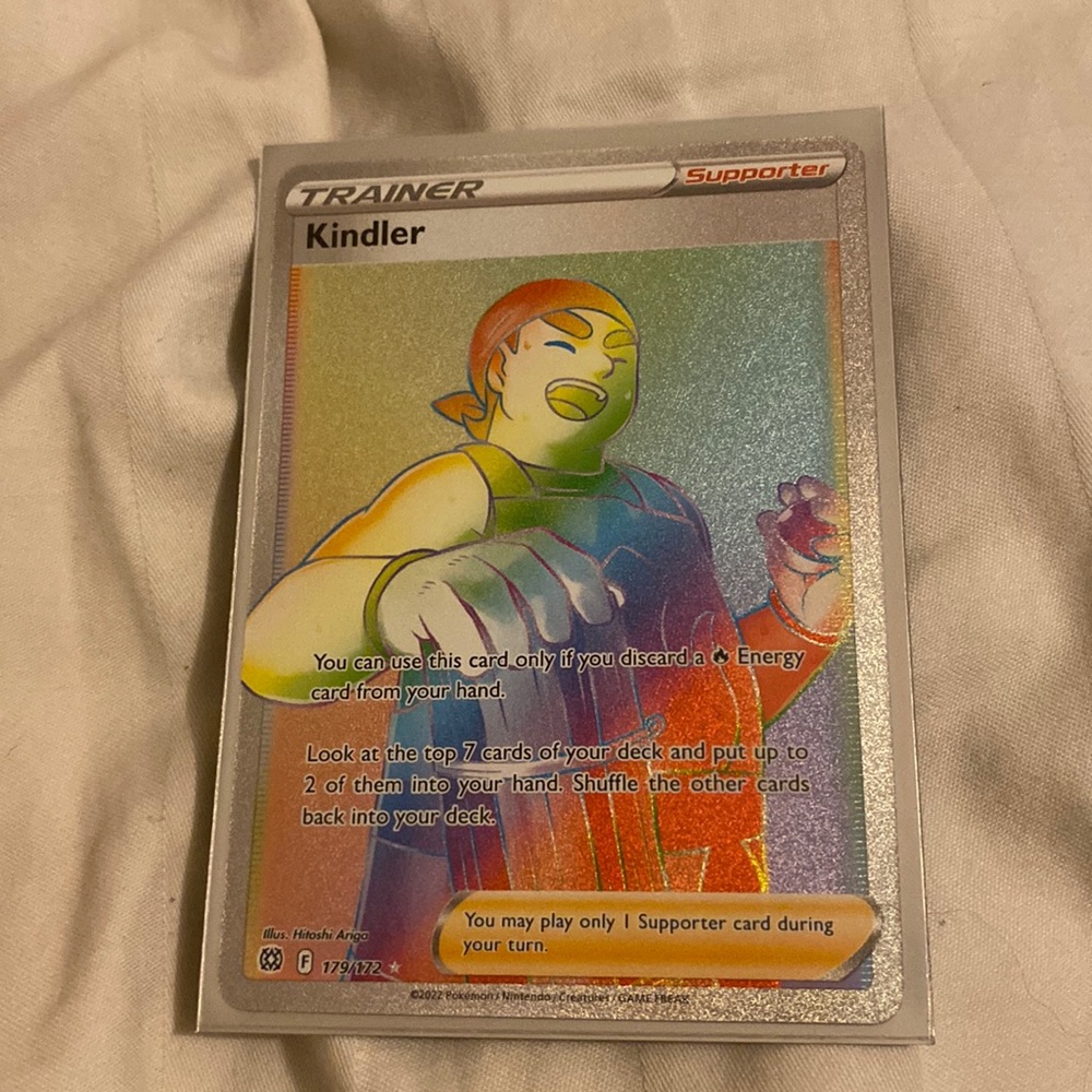 Kindler rainbow rare Pokémon card